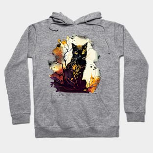 Halloween Black Cat Hoodie